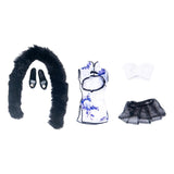 Maxbell 1/6 Chinese Traditional Dress Qipao for 12'' Female Doll Outfits Accessory Black Scarf
