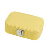 Maxbell Travel Jewelry Organizer PU Leather Portable for Jewelry Watch Necklace Yellow