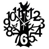 Max Maxb Tree Shaped Wall Clock Time 12H Display Quartz Decorative Clock Easy Read C