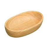 Max Wooden Salad Bowl Wavy Serving Bowl Mixing Bowl for Dessert Fruit 17X10X4cm