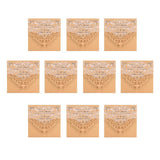 Max 10 Sets Luxury Hollow Floral Wedding Invitation Cards with Envelope Beige