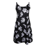Maxbell Women's Summer Sleeveless Adjustable Strappy Floral Swing Dress Flower2 L