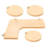 Maxbell 4x Hamster Cage Platform Wooden Playground Accs for Chinchilla DIY to Play