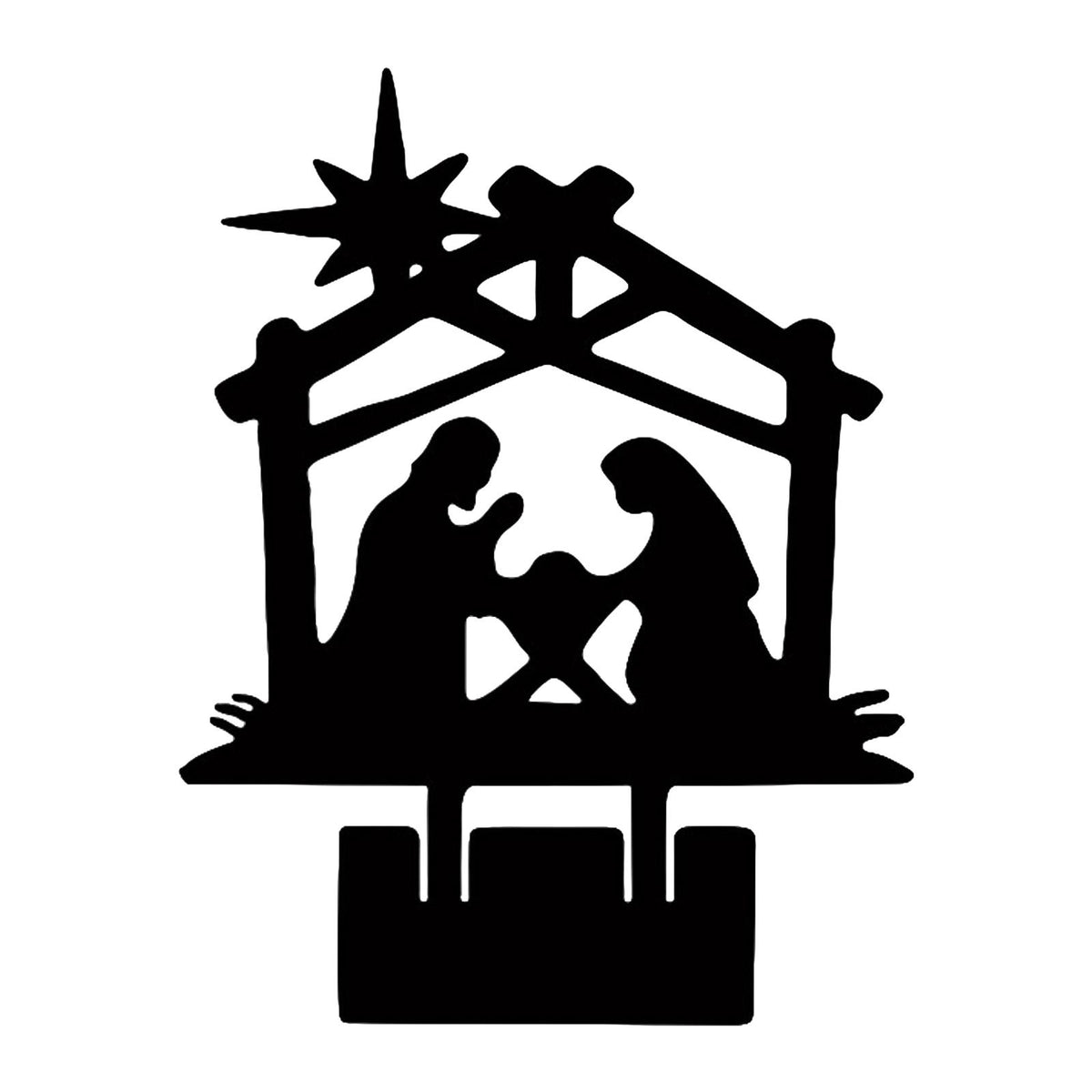 Maxbell Jesus Ornament Holy Family Statue Figurines Jesus Birth Black Style B