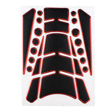 Maxbell 3D Carbon Fiber Motorcycle Gas Fuel Tank Sticker Fit Gel Pad Decal Red