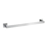 Maxbell Modern Towel Holder Space Saving wall Mounted Bathroom Bar Hotel 60cm Brushed Argent