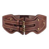 Maxbell Wide Cinch Belt Vintage Fashion PU Leather Decoration Dress Ladies