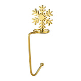 Maxbell Fireplace Hook Hanger Christmas Stocking Holder for Ornament Party Cafe Gold Snowflake