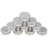 Max 10pcs Aluminium Lip Balm Tin Pots Cosmetic Cream Jars Bottle Container A-10ML-3.5 x 1.8cm