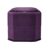 Maxbell Velvet Ring Box Case Geometric for Valentines Day Wedding Proposal Purple