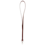 Maxbell PU Leather Neck Strap Lanyard Metal Clips for ID Cards Badges Reddish brown
