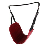 Max Travel Foot Rest Hammock Airplane Under Desk Foot Swing Wine Red