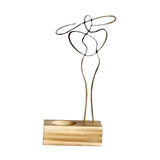 Maxbell Candle Holder Woman Sculpture Candelabra for Banquet Home Decor Aureate