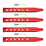 Maxbell 4Pcs Aluminum Alloy Tent Pegs Peg Snow Camping Stakes Rain Tarps Hiking Red