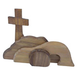 Maxbell Easter Scene Wooden Decoration Empty Tomb Wooden Home Office Decor