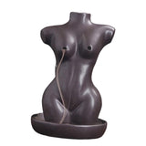 Maxbell Creative Backflow Incense Burner Home Decor Figurine Craftwork  Black