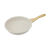 Maxbell Nonstick Frying Pan Stone White with Handle Granite Coating for Kitchen Diameter 24cm