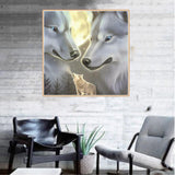 Maxbell 5D Diamond Painting Embroidery Cross Stitch Kits 25x25cm Wolf