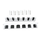 Maxbell Fishing Pole Holder 6 Slots Wall Mount EVA Foam Grip Durable for Indoor Home Gray