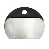 Maxbell Pastry Scraper with Scale Ruler Multi Function PP Handle Kitchen Baking Black