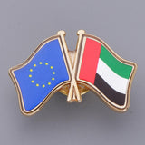 Maxbell The United Nations Metal Flag Pin Badge Enamel Badge Souvenir Medal Golden