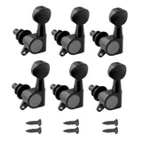 Maxbell 6x Guitar Tuning Pegs Sealed String Pegs for Classic Guitars Electric Guitar Black 6L