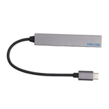 Maxbell 4 Ports USB 3.1 To USB-C Adapter Type-C Hub For Mobile Phone Laptop Gray