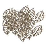 Maxbell 30Pcs Tibetan Silver Leaf Charms Pendants DIY earring hair accessory  bronze
