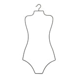 Maxbell Swimsuit Hanger Robes Outfits Dress Beachwear Rack for Laundry Closet Black