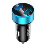 Maxbell 3A Mini Dual USB Phone Car Charger Adapter Quick Charge Blue
