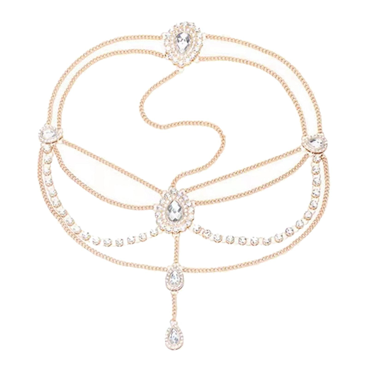 Maxbell Head Chain Bohemian Glamorous Layering for Halloween Costume Wedding Bride