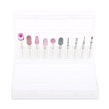 Maxbell 10pcs Nail Drill Bits Brush Manicure Electric Grinding Polishing Head Kit 03