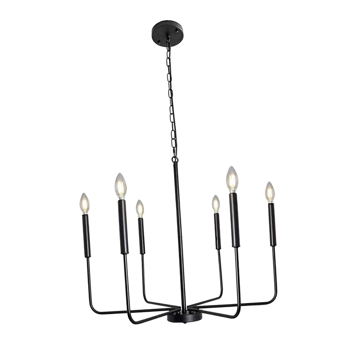 Maxbell modern Classic Candlestick Hanging Light for Living Room Entryway Black