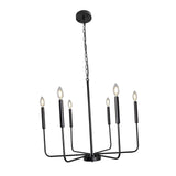 Maxbell modern Classic Candlestick Hanging Light for Living Room Entryway Black