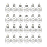 Maxbell 24 Pieces Christmas Balls Rustic Ball Ornament for Party Decor Argent