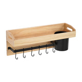 Maxbell Kitchen Wall Shelf Wall Mounted 6 Hooks for Living Room Kitchen Bedroom