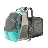 Maxbell Pet Carrier Backpack Expandable Dog Backpack for Traveling Cats Small Dogs Blue