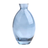 Maxbell Modern Flower Vase Floral Arrangement Transparent for Bedroom Outdoor Indoor Blue Height 12cm