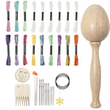 Maxbell Darning Egg Darning Needle Kit Wooden Darning Mushroom Tools for Socks