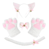 Maxbell Anime Cat Costume Cosplay Headband Headwear Animal Plush Gifts Dress up White