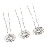 Maxbell 3Pieces Wave U Shaped Hair Pins Hair Clip Bridal Hair Styling Tool Silver
