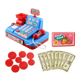 Maxbell Kids Supermarket Pretend Play Set Cash Register Cashier Toys Gift Blue