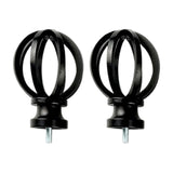 Maxbell 2Pcs Replacement Curtain Rod Finials 5/8 inch Diameter for Office Home