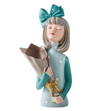 Maxbell Creative Girl Statue Figurines art crafts Desktop Salon Gift Gray