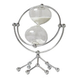 Maxbell Hourglass Clocks Sand Timer Desktop Watch for Living Room Birthday Gifts Argent
