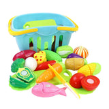 Maxbell 20pc Simulated Fruits and Vegetables for Kids Kitchen Pretend Play Set  Blue