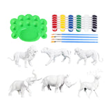 Maxbell Animal Painting Kit Drawing DIY Paint Unpainted for Kids Ages 4-6 Girls Boys