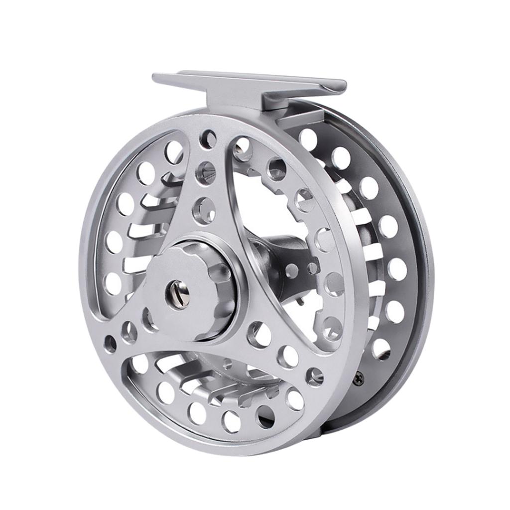 Max Metal Fly Fishing Reel 2+1 Bearings Left Right Hand Tackle 95mm Gray