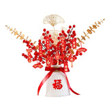Maxbell Red Chinese New Year Decoration Spring Festival Bonsai Table Centerpiece White