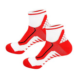 Maxbell 1 Pair Men Crew Socks Breathable Athletic Sports Ankle Socks for Football Red